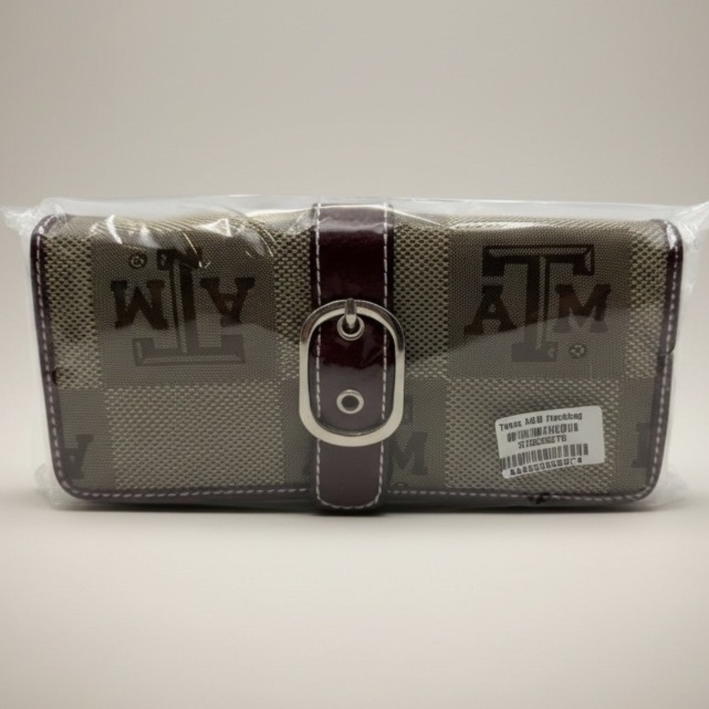Texas A&M Aggies Collegiate Monogram‎ Jacquard Handbag Maroon Tan NEW